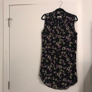 Equiptment floral sleeveless shirt dress